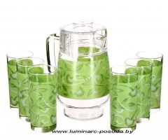 PLENITUDE GREEN стаканы + кувшин